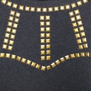 LBD with gold stud detail